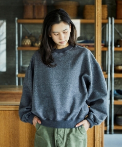 orSlow / 女裝 RELAX FIT DENSELY KNIT SWEAT SHIRT (UNISEX)